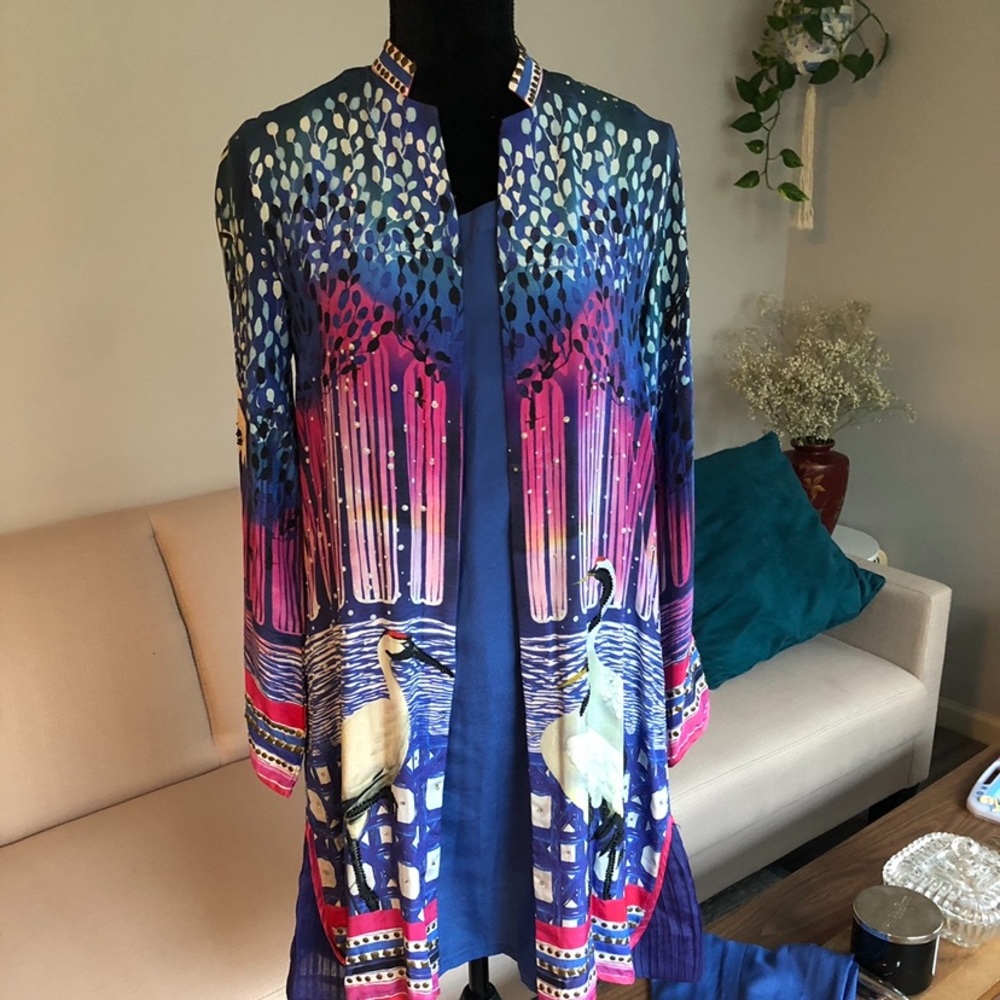 Sapphire Pakistani crepe silk outfit s-m